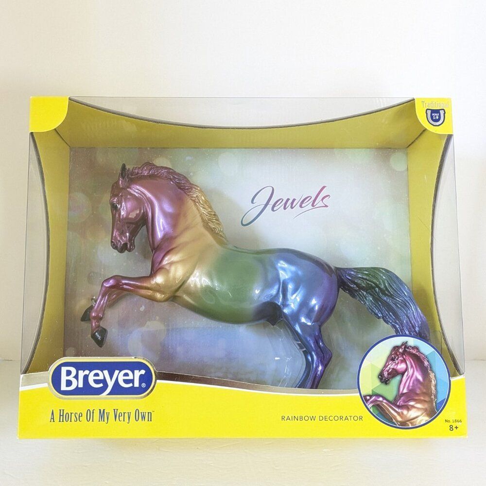 NIB Breyer Traditional Jewels #1866 Rainbow Decorator Fighting Stallion 2022